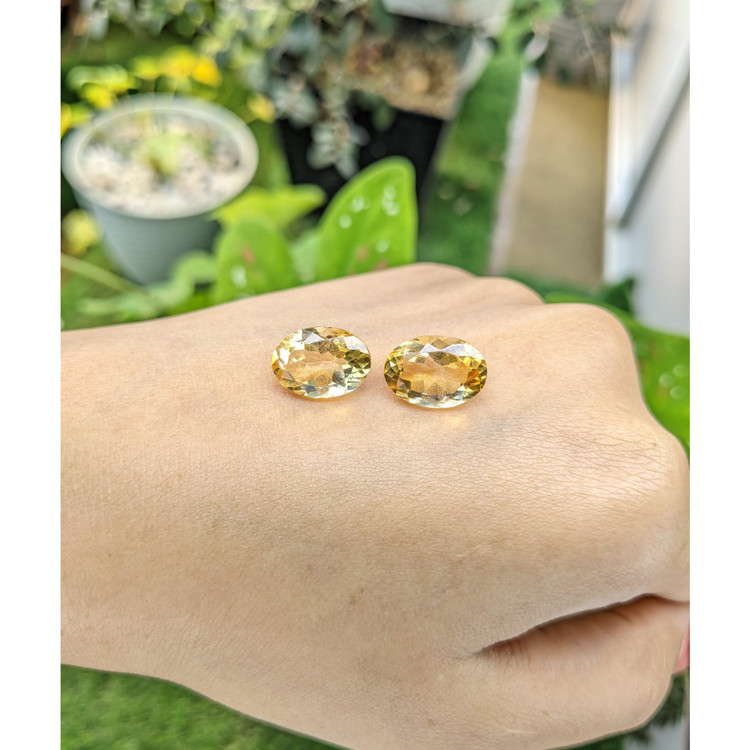 10.32 Ct.Tw. Citrine Pair from Brazil