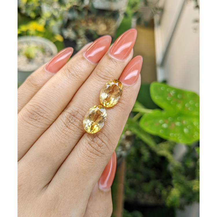 10.32 Ct.Tw. Citrine Pair from Brazil