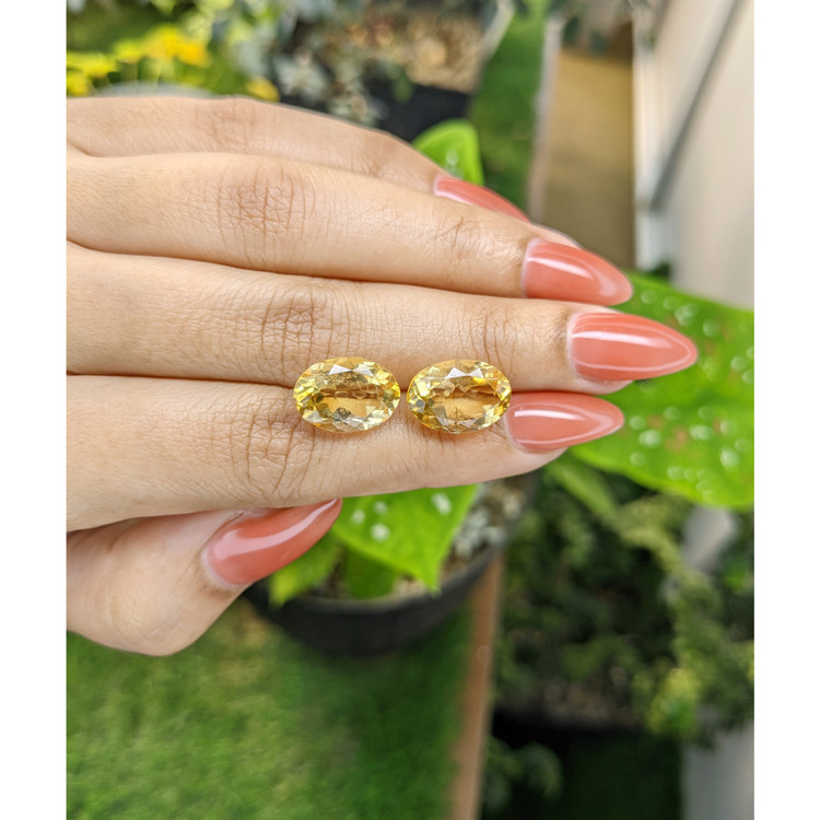 10.32 Ct.Tw. Citrine Pair from Brazil