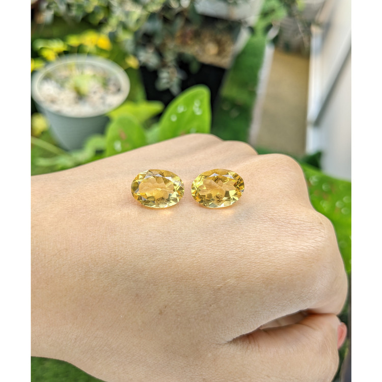 10.84 Ct.Tw. Citrine Pair from Brazil