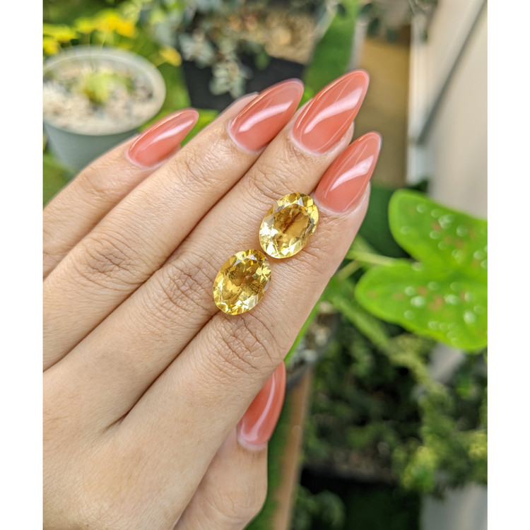 10.84 Ct.Tw. Citrine Pair from Brazil