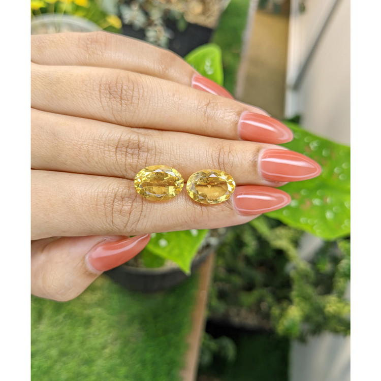 10.84 Ct.Tw. Citrine Pair from Brazil