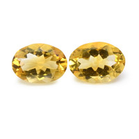 9.64 Ct.Tw.Total Carat Weight Citrine Pair from Brazil Video