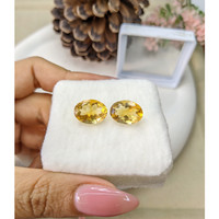 9.64 Ct.Tw.Total Carat Weight Citrine Pair from Brazil Life Style