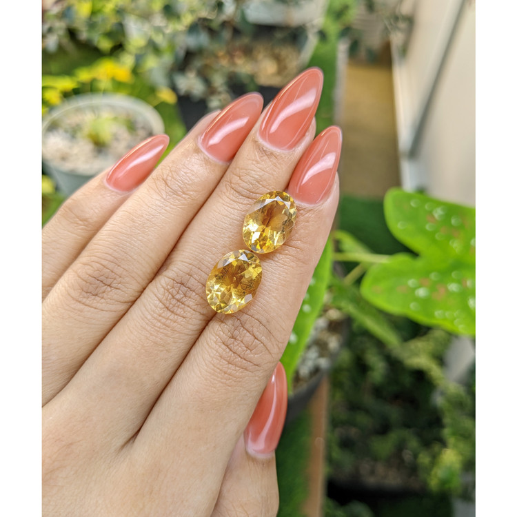 9.64 Ct.Tw. Citrine Pair from Brazil