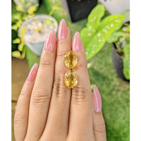 9.60 Ct.Tw.Total Carat Weight Citrine Pair from Brazil Life Style