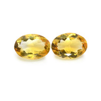 8.79 Ct.Tw.Total Carat Weight Citrine Pair from Brazil Video