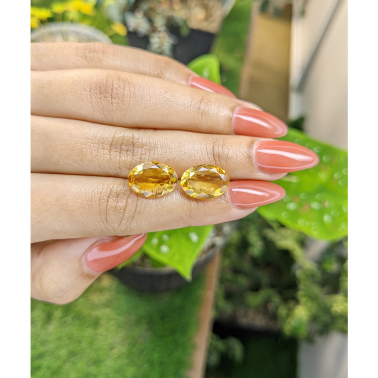 8.79 Ct.Tw. Citrine Pair from Brazil