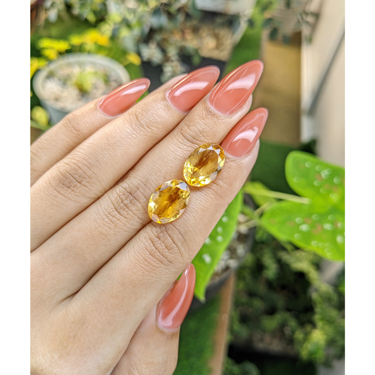 8.79 Ct.Tw. Citrine Pair from Brazil
