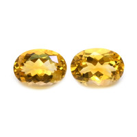 11.09 Ct.Tw.Total Carat Weight Citrine Pair from Brazil Video