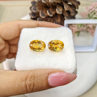 11.09 Ct.Tw.Total Carat Weight Citrine Pair from Brazil Life Style