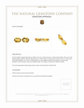 9.85 Ct.Tw.Total Carat Weight Citrine Pair from Brazil Appraisal