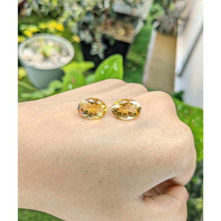 9.85 Ct.Tw. Citrine Pair from Brazil