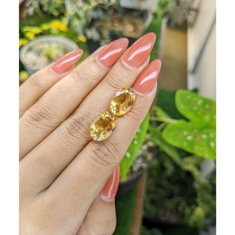 9.85 Ct.Tw. Citrine Pair from Brazil