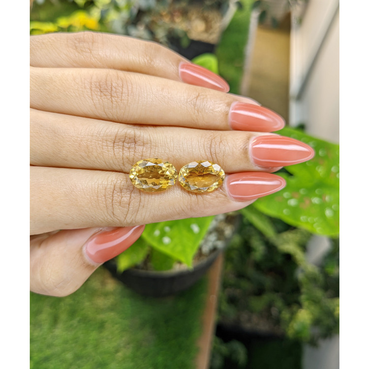 9.85 Ct.Tw. Citrine Pair from Brazil