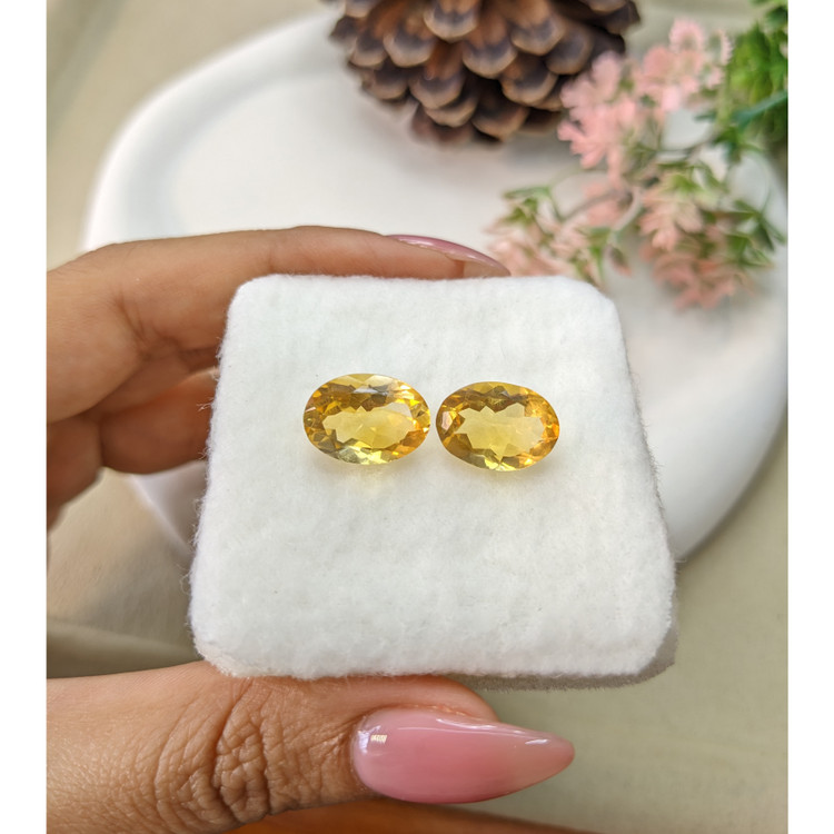 9.35 Ct.Tw. Citrine Pair from Brazil