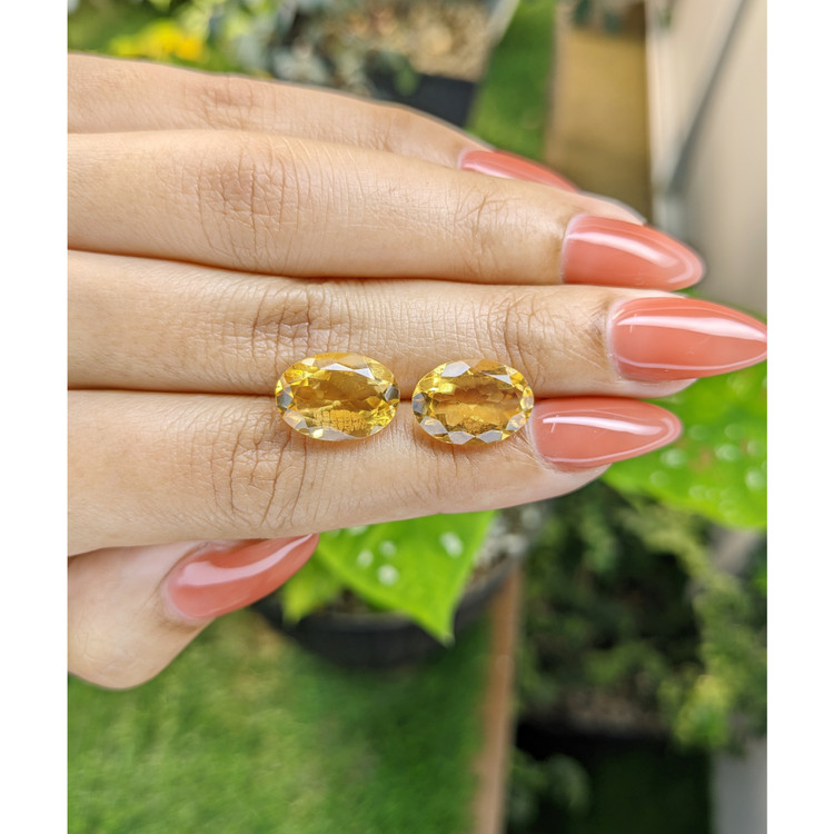 9.35 Ct.Tw. Citrine Pair from Brazil