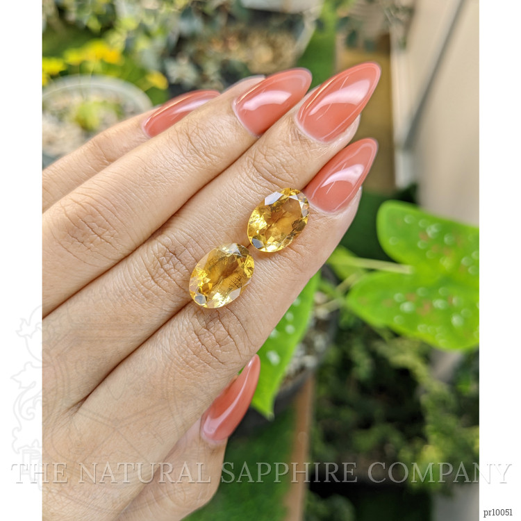 9.35 Ct.Tw. Citrine Pair from Brazil