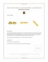 9.81 Ct.Tw.Total Carat Weight Citrine Pair from Brazil Appraisal