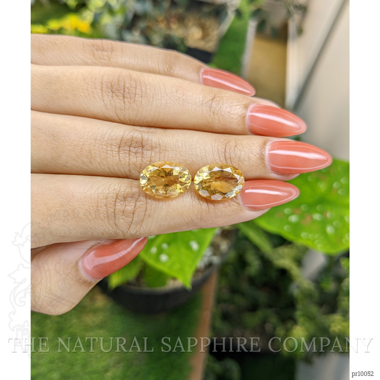 9.81 Ct.Tw. Citrine Pair from Brazil