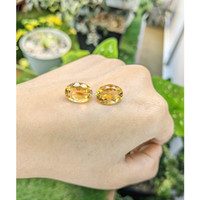 10.84 Ct.Tw.Total Carat Weight Citrine Pair from Brazil Life Style