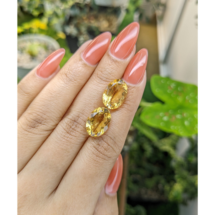 10.84 Ct.Tw. Citrine Pair from Brazil