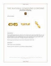 10.51 Ct.Tw.Total Carat Weight Yellow Citrine Pair from Brazil Appraisal