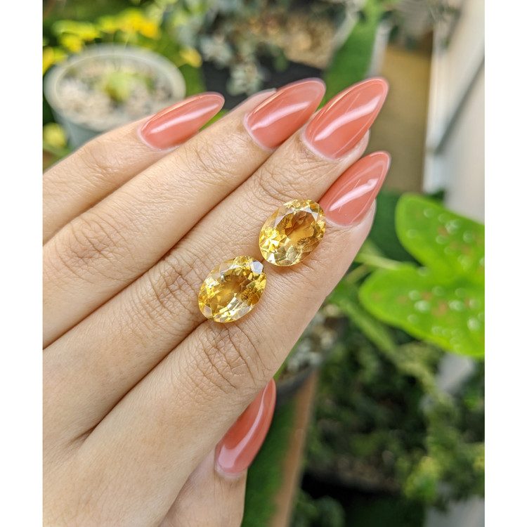 10.51 Ct.Tw. Citrine Pair from Brazil
