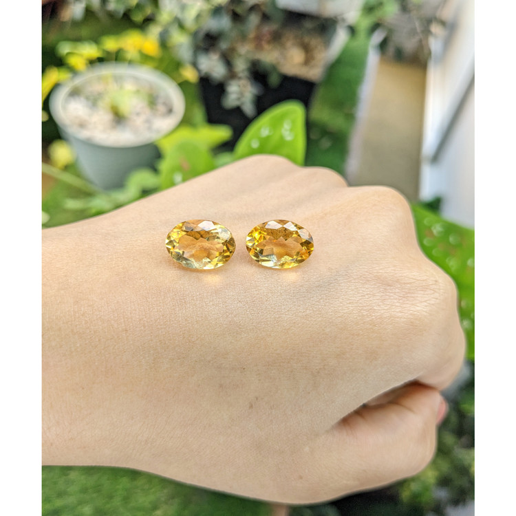 10.51 Ct.Tw. Citrine Pair from Brazil