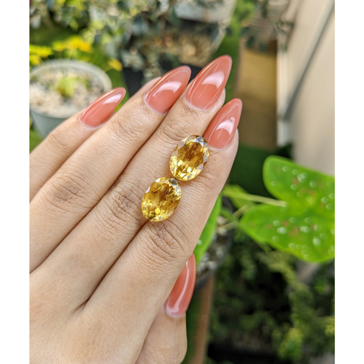 11.48 Ct.Tw. Citrine Pair from Brazil