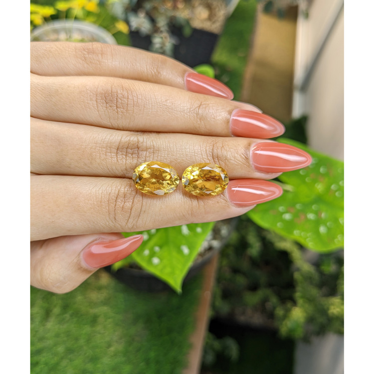 11.48 Ct.Tw. Citrine Pair from Brazil