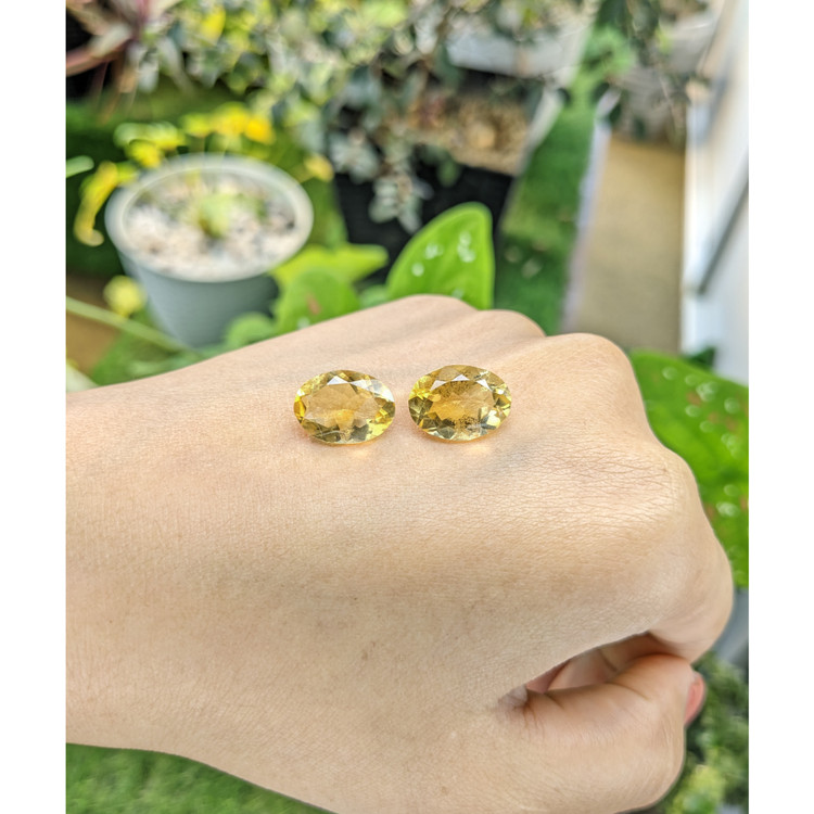 9.07 Ct.Tw. Citrine Pair from Brazil