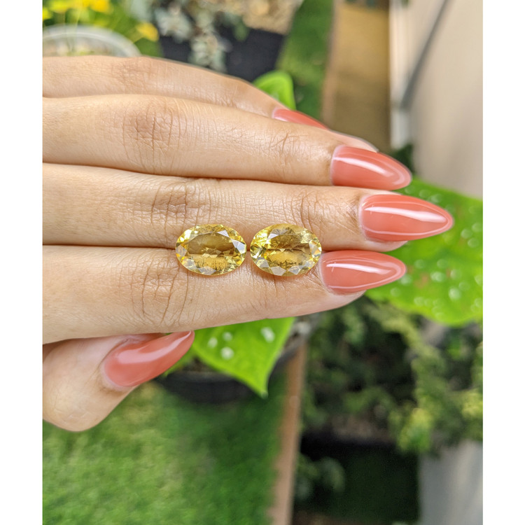 9.07 Ct.Tw. Citrine Pair from Brazil