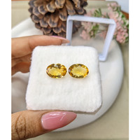 8.93 Ct.Tw.Total Carat Weight Citrine Pair from Brazil Life Style