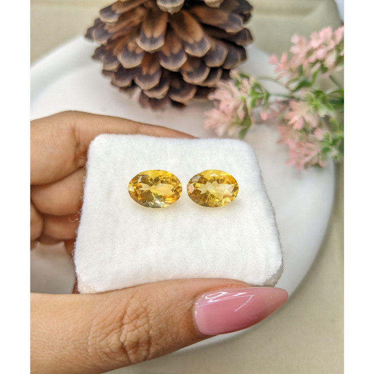 10.14 Ct.Tw. Citrine Pair from Brazil