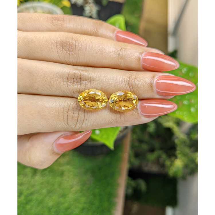 10.14 Ct.Tw. Citrine Pair from Brazil