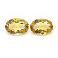 9.84 Ct.Tw.Total Carat Weight Citrine Pair from Brazil Video