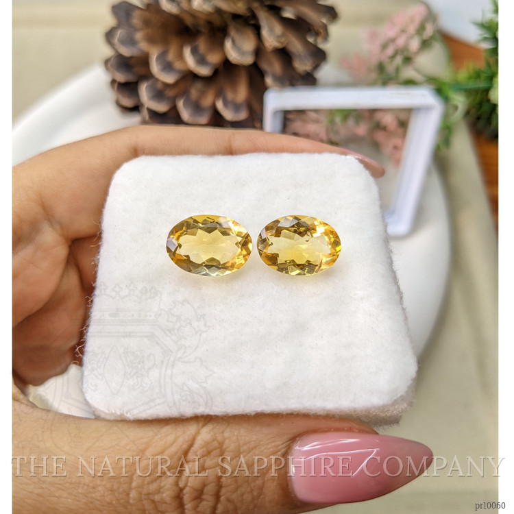 9.84 Ct.Tw. Citrine Pair from Brazil
