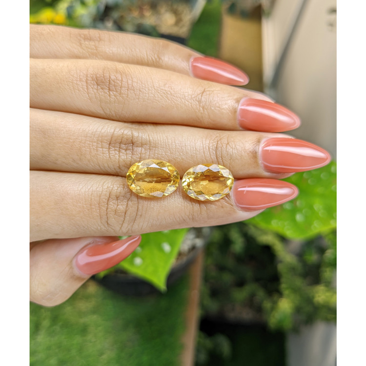 9.84 Ct.Tw. Citrine Pair from Brazil