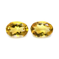 9.66 Ct.Tw.Total Carat Weight Citrine Pair from Brazil Video