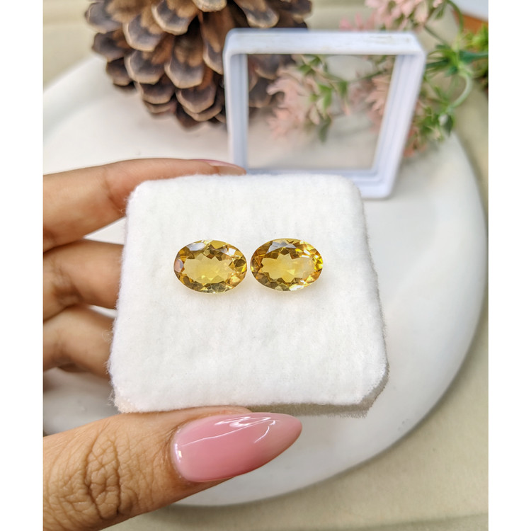 9.28 Ct.Tw. Citrine Pair from Brazil