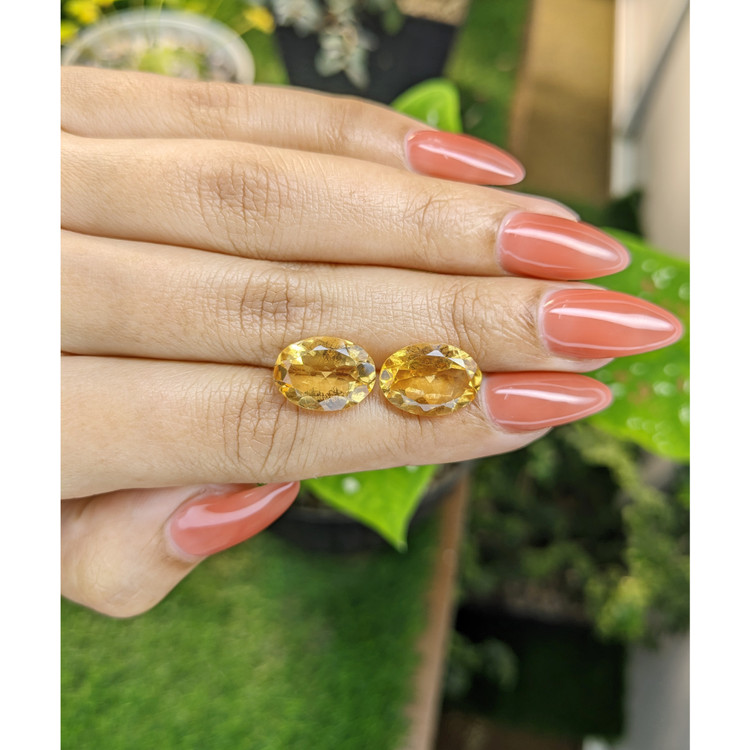 9.28 Ct.Tw. Citrine Pair from Brazil