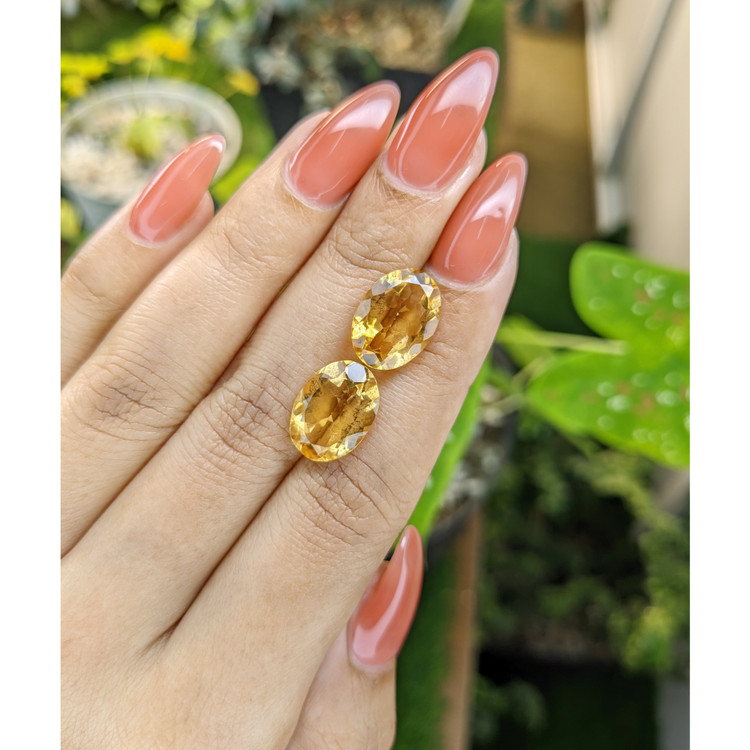 9.28 Ct.Tw. Citrine Pair from Brazil