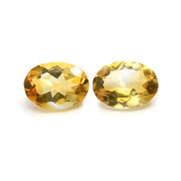 9.50 Ct.Tw.Total Carat Weight Citrine Pair from Brazil Video