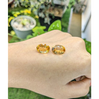 9.50 Ct.Tw.Total Carat Weight Citrine Pair from Brazil Life Style