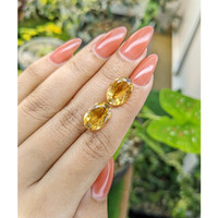9.41 Ct.Tw.Total Carat Weight Citrine Pair from Brazil Life Style