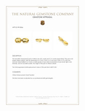 9.95 Ct.Tw.Total Carat Weight Citrine Pair from Brazil Appraisal