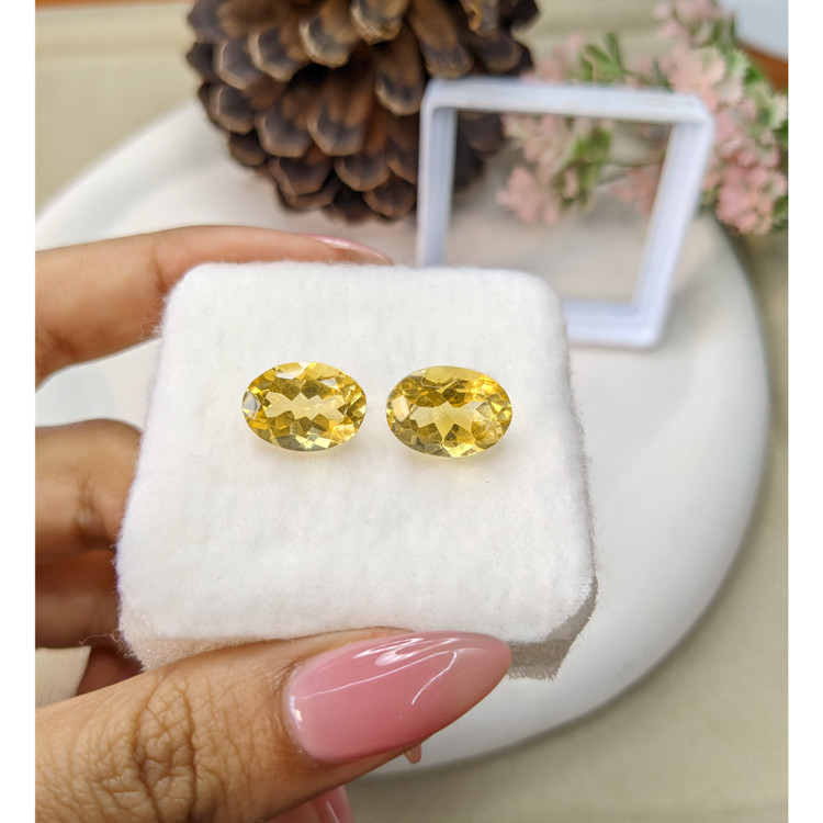 10.85 Ct.Tw. Citrine Pair from Brazil