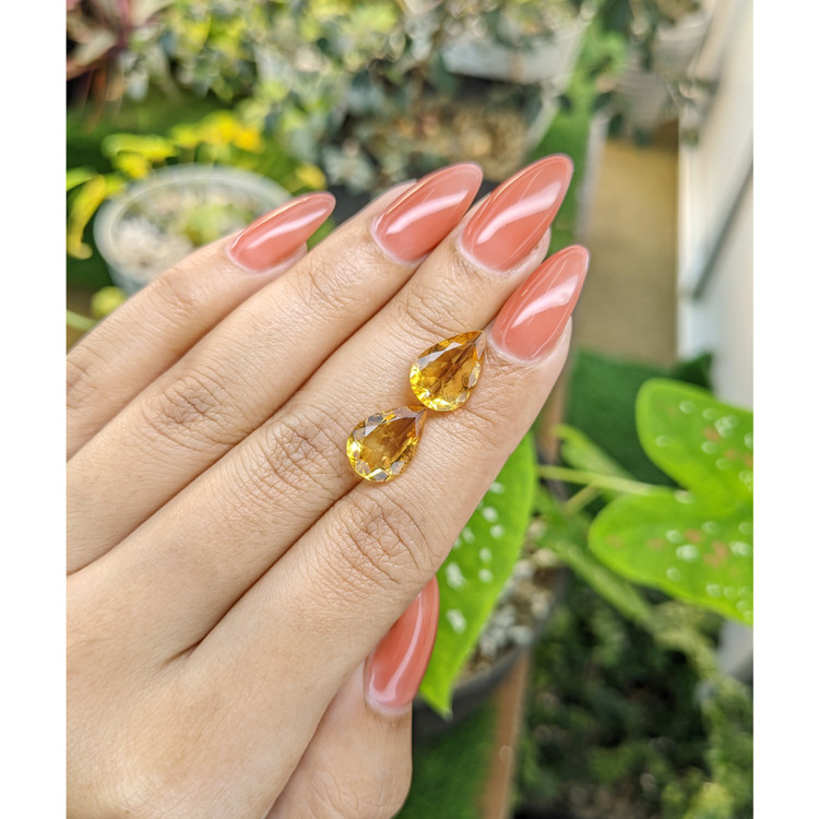 5.90 Ct.Tw. Citrine Pair from Brazil