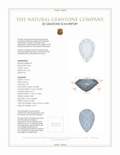 6.09 Ct.Tw.Total Carat Weight Citrine Pair from Brazil 3 D Scan Report